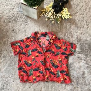 Forever 21 Cropped Hawaiian Shirt